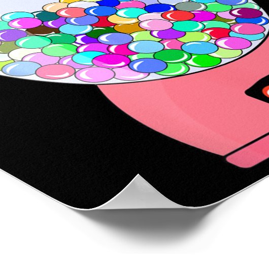 100 dagen schoolgumball machine voor kinderen lera poster (Hoek)