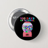 100 dagen schoolgumball machine voor kinderen lera ronde button 5,7 cm (Voorkant /achterkant)