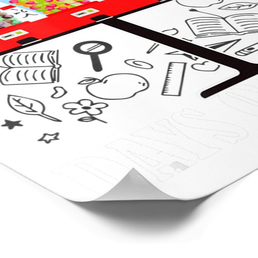 100 dagen schoolgumbalmachine 100e dagenlang poster (Hoek)