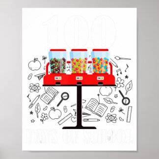 100 dagen schoolgumbalmachine 100e dagenlang poster