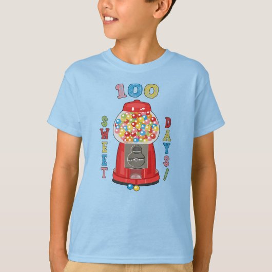 100 dagen schoolgumbalmachine t-shirt (Voorkant)