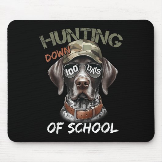 100 dagen schoolhond 100e dag muismat (Voorkant)