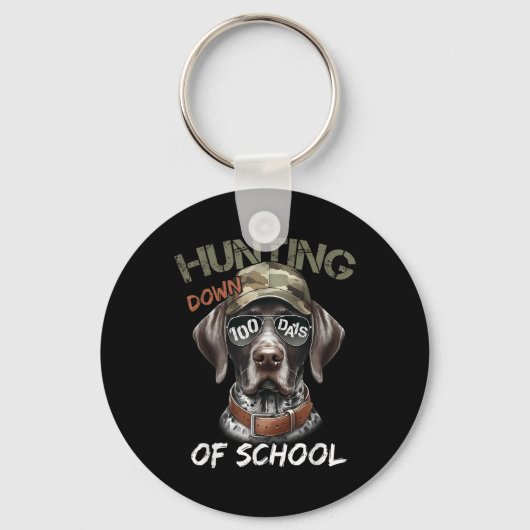 100 dagen schoolhond 100e dag sleutelhanger (Voorkant)
