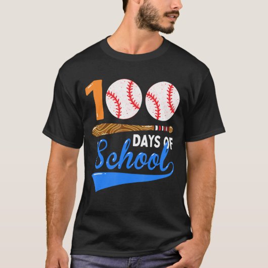100 dagen schoolhonkbal 100 dagen t-shirt (Voorkant)