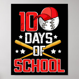 100 dagen schoolhonkbal 100e dag schooljongens poster