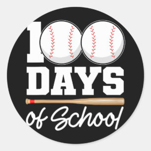100 dagen schoolhonkbal 100e dag schoolsportschool ronde sticker