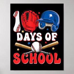 100 dagen schoolhonkbal 100e dag voor jongens poster