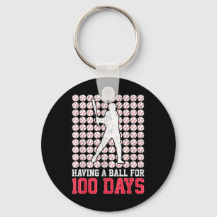 100 dagen schoolhonkbal 100e dag voor jongens sleutelhanger