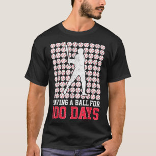 100 dagen schoolhonkbal 100e dag voor jongens t-shirt