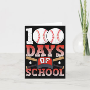 100 dagen schoolhonkbal 100e dag voor studenten kaart