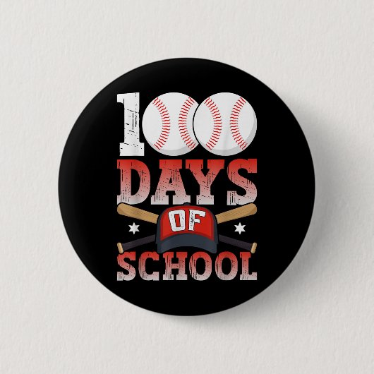 100 dagen schoolhonkbal 100e dag voor studenten ronde button 5,7 cm (Voorkant)