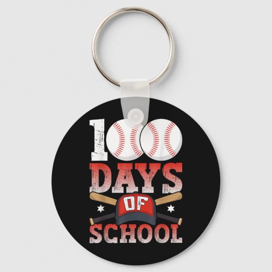 100 dagen schoolhonkbal 100e dag voor studenten sleutelhanger (Voorkant)