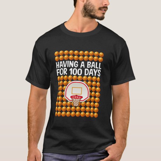 100 dagen schoolhonkbal 100e dag voor t-shirt (Voorkant)