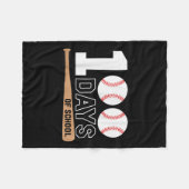 100 dagen schoolhonkbal 100e schooldag fleece deken (Voorkant (Horizontaal))