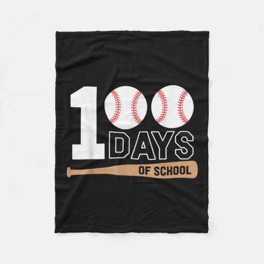 100 dagen schoolhonkbal 100e schooldag fleece deken (Voorkant)