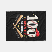 100 dagen schoolhonkbal 100e schooldag fleece deken (Voorkant (Horizontaal))