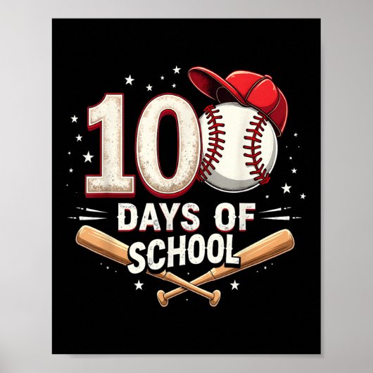 100 dagen schoolhonkbal 100e schooldag poster (Voorkant)