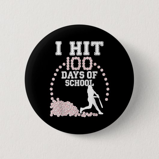 100 dagen schoolhonkbal 100e schooldag ronde button 5,7 cm (Voorkant)