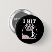 100 dagen schoolhonkbal 100e schooldag ronde button 5,7 cm (Voorkant /achterkant)