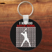 100 dagen schoolhonkbal 100e schooldag sleutelhanger (Voorkant)