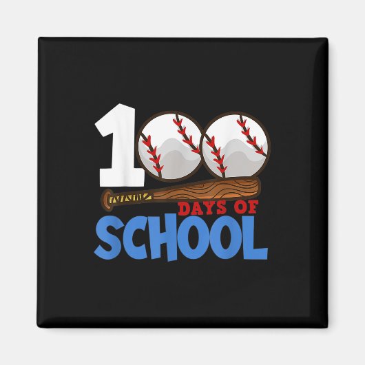 100 dagen schoolhonkbal 100e schooldag te magneet (Voorkant)