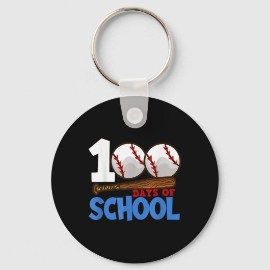 100 dagen schoolhonkbal 100e schooldag te sleutelhanger (Voorkant)
