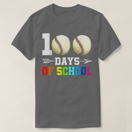 100 dagen schoolhonkbal overvalt 100 dagen smarte t-shirt (Design voorkant)