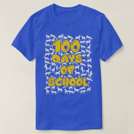 100 dagen schoolhorsmakreel t-shirt (Design voorkant)