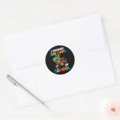 100 dagen schooljongens 100 sch ronde sticker (Envelop)