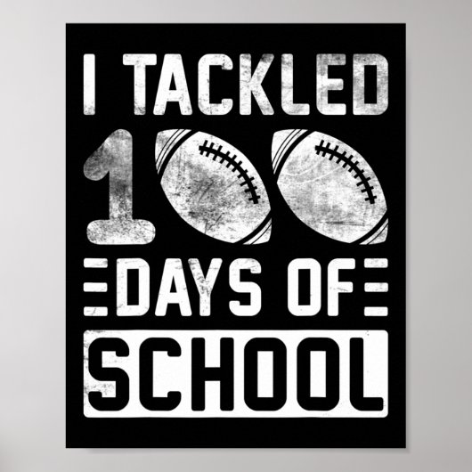 100 dagen schooljongens 100e Football Poster (Voorkant)