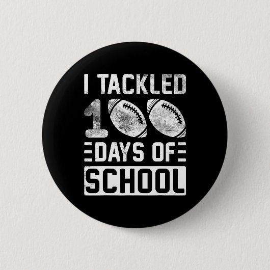 100 dagen schooljongens 100e Football Ronde Button 5,7 Cm (Voorkant)