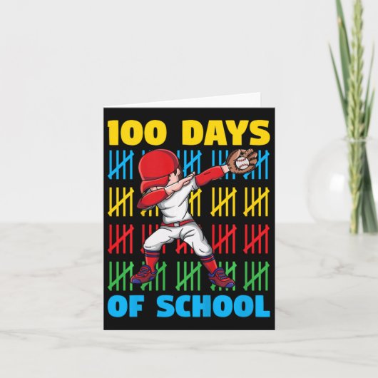 100 dagen schooljongens 100ste schooldag kaart (Voorkant)