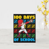 100 dagen schooljongens 100ste schooldag kaart (Gele Bloem)