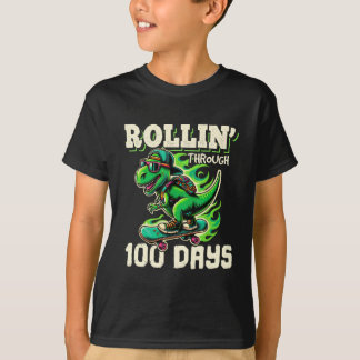 100 dagen schooljongens leraar 100e dag t-shirt