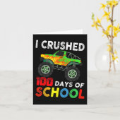 100 dagen schooljongens Monster Trucks Kaart (Gele Bloem)