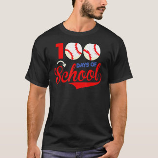 100 dagen schoolkleding 100e dag Baseball Teac T-shirt