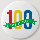 100 dagen schoolknop ronde button 6,0 cm (Voorkant)