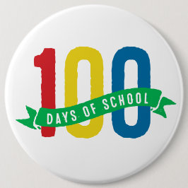100 dagen schoolknop ronde button 6,0 cm