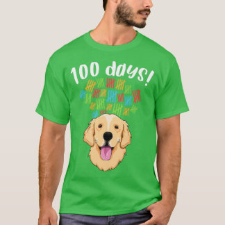 100 dagen schoolkostume Boy Girl Dog Golden T-shirt