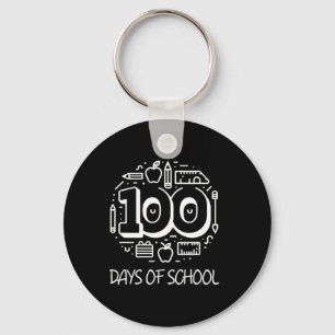 100 dagen schoolkrijt Clical Teacher Kinder 100e Sleutelhanger