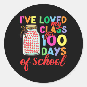 100 dagen schoolleraar1 ronde sticker