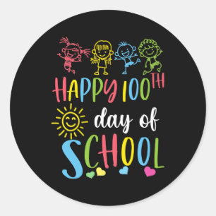 100 dagen schoolleraar 100 e schooldag ronde sticker