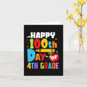 100 dagen schoolleraar 100e dag van de vierde graa kaart (Gele Bloem)
