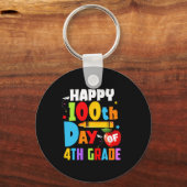 100 dagen schoolleraar 100e dag van de vierde graa sleutelhanger (Voorkant)