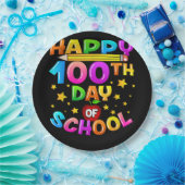 100 dagen schoolleraar 100e schooldag papieren bordje (Feest)