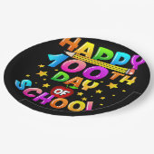 100 dagen schoolleraar 100e schooldag papieren bordje (Gekanteld)