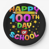 100 dagen schoolleraar 100e schooldag papieren bordje (Voorkant)