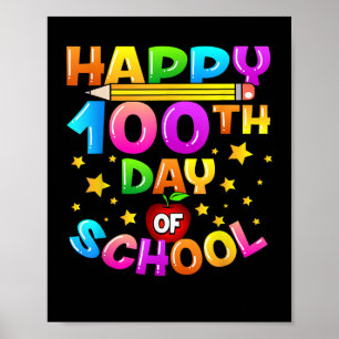 100 dagen schoolleraar 100e schooldag poster