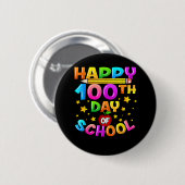 100 dagen schoolleraar 100e schooldag ronde button 5,7 cm (Voorkant /achterkant)