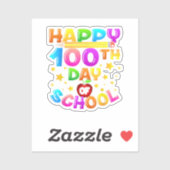 100 dagen schoolleraar 100e schooldag sticker (Vel)